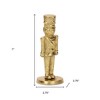 HomeRoots 7" Gold Cast Iron Christmas Nutcracker Hand Painted Figurine - 3 of 4