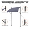VEVOR 59 x 47" Patio Awning Retractable, Awning Sunshade Shelter with Manual Crank Handle, Adjustable Height from 86 to 122 in, Dark Gray - 4 of 4