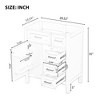 ChicFurnit Bathroom Vanities 30 Inch Vanity Cabinet with Door Rack Storage for Minimalist Bathroom, White, 29.52"*17.71"*35.03" - 3 of 4