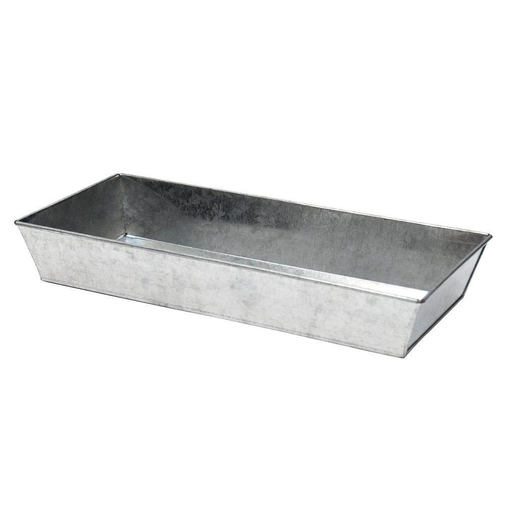 20" Small Versatile Galvanized Steel Tray Antique Finish - ACHLA Designs These versatile galvanized steel trays are ideal for grouping smaller violet, cactus or herb pots together while protecting the table or windowsill from excess moisture and soil. So many uses! They are great for repotting plants, starting seedlings, or confining muddy gardening tools and boots, and their rustic vintage look complements a farmhouse-style kitchen or pantry. Use with our Achla Designs Tabletop Folding Stand (CWI-01) for a homespun seasonal display, or pair with a window-height Achla Designs Folding Floor Stands (CWI-02/03) when overwintering plants indoors. Size: 20 . Color: One Color.
