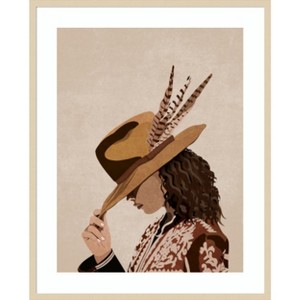 Amanti Art Brunette by Emel Tunaboylu Wood Framed Wall Art Print - 1 of 4
