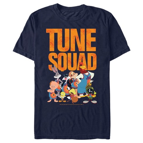 Space Jam Mens Short Sleeve T-Shirt- Looney Tunes Tune Squad Bugs Bunny  Group T-Shirt (Small, White) 