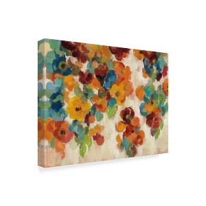 Trademark Fine Art -Silvia Vassileva 'Spice And Turquoise Florals' Canvas Art - 1 of 3