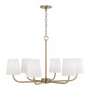 Capital Lighting Brody 6 - Light Chandelier in  Aged Brass - 2 of 4