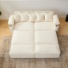 82.7"W 3-in-1 Convertible Sofa Bed with USB Charging, Storage & Cup Holders, Corduroy Sofa Couch Chaise Lounge - ModernLuxe - 3 of 4