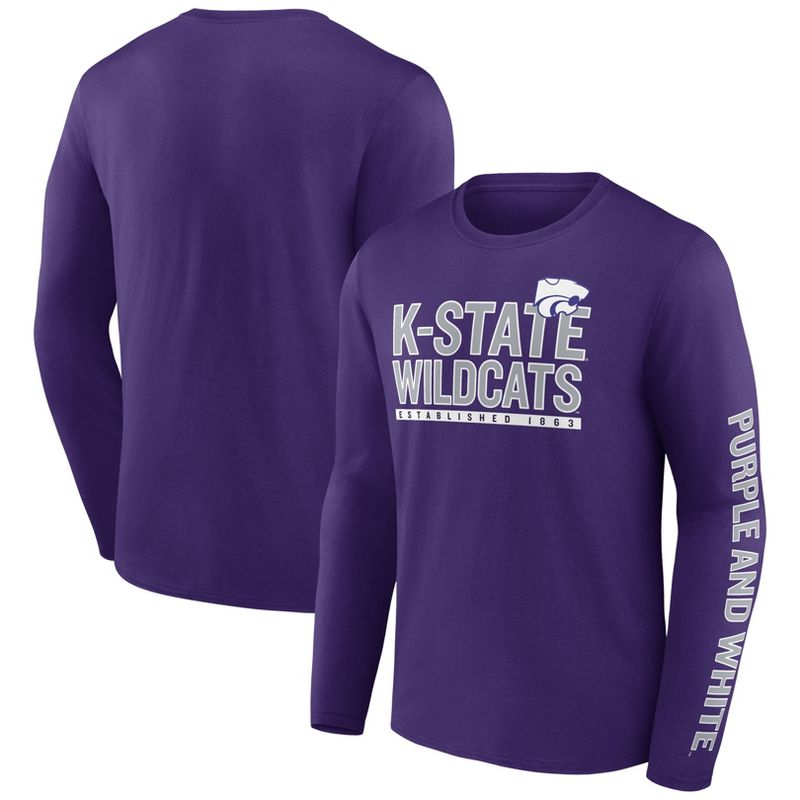 NCAA Kansas State Wildcats Men&#39;s Chase Long Sleeve T-Shirt, 1 of 4
