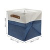 Unique Bargains Foldable Two-color Laundry Basket 11.02"x11.02"x11.02" 1 Pc - 3 of 4