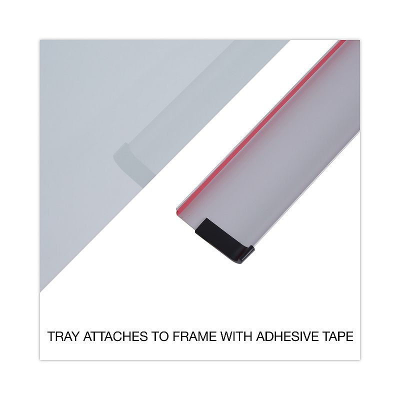 Universal Frameless Glass Marker Board 36" x 24" White 43232, 4 of 9