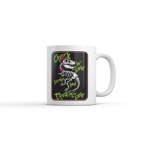 Crazy Dog Check Yo Self Before You T Rex Yo Self Mug Funny Sarcastic Dino Graphic Coffee Cup-11oz - 1 of 4