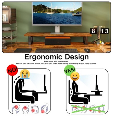 Besiost 60"L Shaped Computer Desk with Hutch, Power Outlets, LED Lights & Storage Drawers