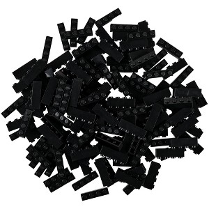 Strictly Briks Classic Bricks Starter Kit, Black, 144 Pieces, 1x4 Inches, 100% Compatible with All Major Brick Brands - 1 of 4