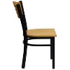 Emma and Oliver 2 Pack Slat Back Metal Restaurant Chair - 4 of 4