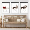 Wall Art Prints Set of 3 Santa Claus with Sleigh Deer Home Decor Xmas Sign 12x16in Black Matte Finish Rustic Style Christmas - 4 of 4
