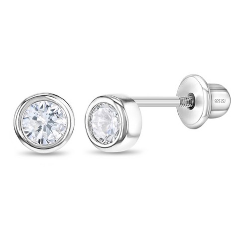 Surgical Steel Screw Back Earrings for Baby 