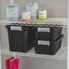 Sterilite Plastic Stacker Tote, Heavy Duty Lidded Storage Bin Container for Stackable Garage and Basement Organization - 3 of 4