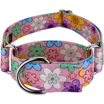 Country Brook Petz 1 1/2 Inch May Flowers Martingale Dog Collar