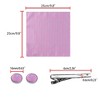 Allegra K Men's Polka Dots Business Wedding Pocket Square Clip Cufflinks Necktie Sets - 3 of 4