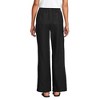 Lands' End Women's Linen High Rise Elastic Back Wide Leg Cargo Pants - 2 of 3