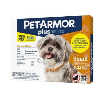 PetArmor Plus Flea and Tick Topical Treatment for Dogs - 4-22lbs - 6 Month Supply - 0.138 fl oz