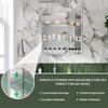 HBEZON Medicine Cabinet with Mirrors, Recessed/Wall Mounted Bathroom Cabinet, Adjustable Shelves, Soft-Close Hinge, Rectangular, Aluminum, Silver - 4 of 4