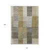 Brown Gold And Taupe Striped Washable Indoor Outdoor Area Rug - 3 of 4
