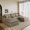 MAYEERTY 106" Modular Sofa Camel - 106" Camel Modular, Corduroy, No Assembly, Fits Bedroom/Apartment - 3 of 4