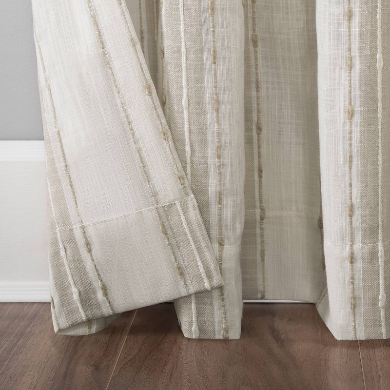 Slub Texture Stripe Cotton Curtain - Archaeo, 5 of 10