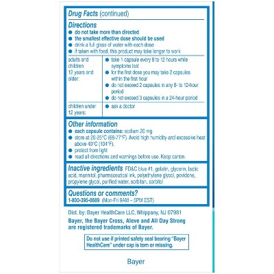 Aleve Naproxen Sodium Pain Reliever Liquid Gels (nsaid) - 50ct : Target