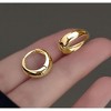3 Pairs Gold Hoop Earrings Set - Chunky & Dainty Huggie Hoops for Women & Teens - 3 of 4
