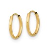 Black Bow Jewelry 9mm Children's Endless Hoop Earrings in 14k Yellow Gold - 2 of 4