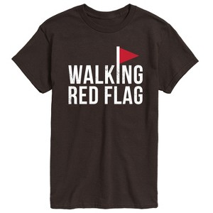 Men's - Instant Message - Funny Walking Red Flag Short Sleeve Graphic T-Shirt - 1 of 4