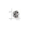 Black Bow Jewelry Sterling Silver with Pink Crystals Pink Blossoms Bead Charm - 2 of 3