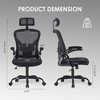 SKRAN Ergonomic Office Chair, High Back Computer Chair with Headrest and Adjustable Lumbar Support for Home Office Gaming Study - 2 of 4