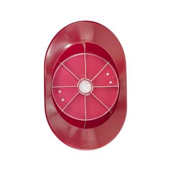 Red Thin Apple Slicer Prepworks Push Flip Pop Cover Safely Pops