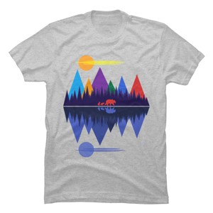 Men's Design By Humans Bears in The Mountains #4 By rockettgraphics T-Shirt - 1 of 4