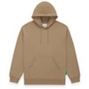 Future Planet Mens Globe Premium Pullover French Terry Soft Cotton Hoodie Sweatshirt Loose Fit Beige - 4 of 4
