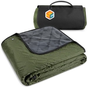 SUN CUBE Waterproof Outdoor Blanket, Fleece Windproof Foldable Stadium Camping Picnic Car Travel Beach - 1 of 4