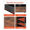 VEVOR Wood File Cabinet, Mobile Filing Cabinet with Open Shelves, Lockable Lateral Rolling File Storage with Adjustable Shelves, Brown&Black - 3 of 4