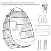 Maggift Patio Accent Chairs Outdoor Garden Rattan Egg Swing Chair Hanging Chair for Bedroom, Garden, Courtyard, Balcony, Gray, 40.5"*28.34"*22" - 4 of 4