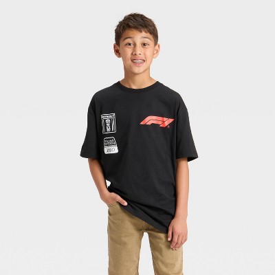 Boys' Formula One Short Sleeve Graphic T-Shirt - Black