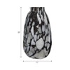 Contemporary Glass Vase with Abstract Pattern - Stylish Flower Vase Accent for Home, Bedroom, or Office Decor - Decorative House Decor - Gray - 4 of 4