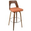 30" Fabric Mid-Century Modern Barstool with 360-Degree Swivel, Set of 2 for Kitchen or Home Bar - 3 of 4
