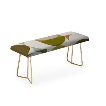 The Old Art Studio Mid-Century Bench White/Gold - Deny Designs