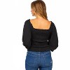 Women's Smocked & Ribbed Top - White Birch - 2 of 4