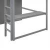 APRILSOUL Wood  Loft Bed with Built-in Wardrobe, Desk, Storage Shelves and Drawers, White - 3 of 4