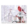 Trademark Fine Art-The Macneil Studio 'Cardinal on Gatepost' Multi Panel Art Set Large 3 Piece - 2 of 3
