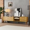 Hooseng Entertainment Center, TV Stand with Two Doors and 2 Open Storage, TV Console Media Cabinet for Living Room, Bedroom - 2 of 4