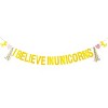 Blue Panda Gold Unicorn Party Kits - "I Believe in Unicorns" Banner String, 12 Hats, 6 Tassels, 1 Star Garland - 2 of 3