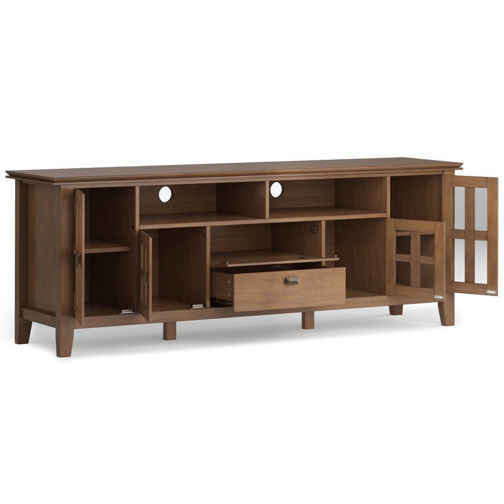 Photos - Mount/Stand Stratford Solid Wood TV Stand for TVs up to 80" Rustic Natural Aged Brown