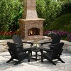 WestinTrends Dylan 5-Piece Outdoor Patio HDPE Adirondack Chair With Square Coffee Table Conversation Set - 2 of 4